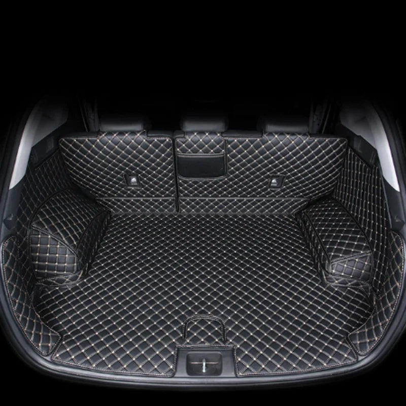leather car trunk mat for hyundai tucson    2019 2020 suv cargo liner accessories interior boot