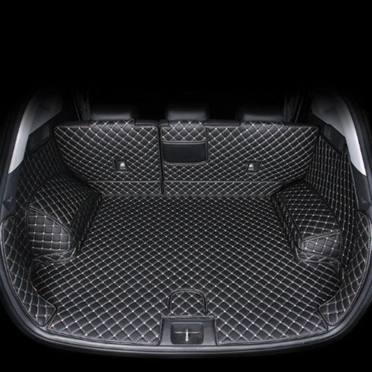 leather car trunk mat for hyundai tucson    2019 2020 suv cargo liner accessories interior boot