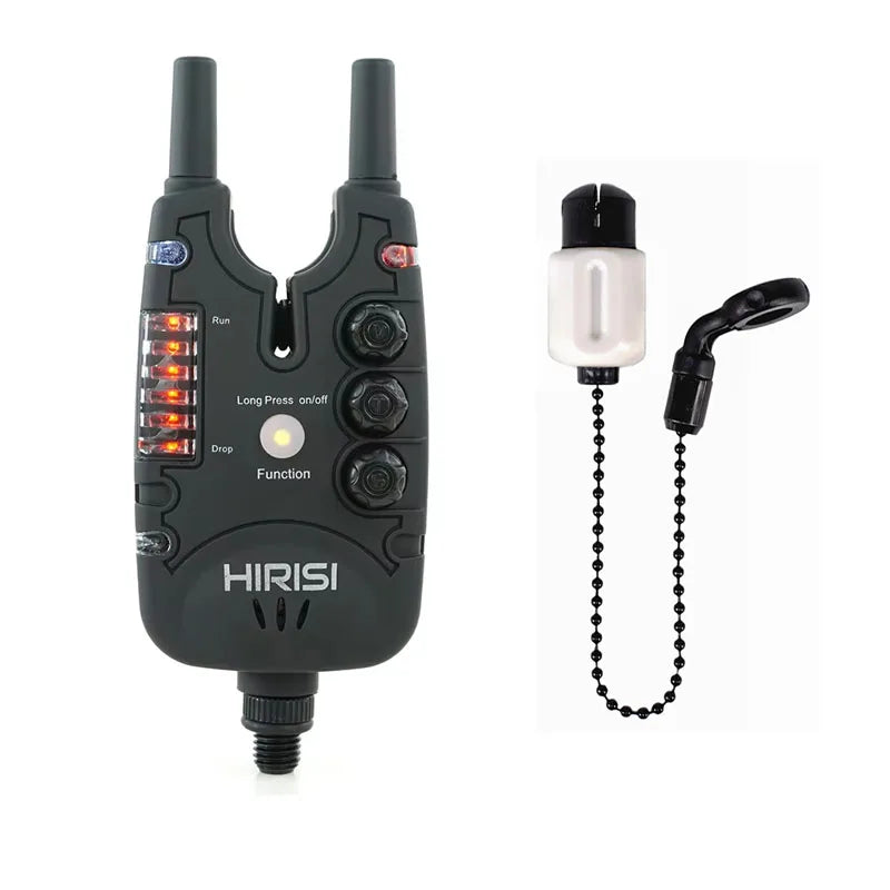 Hirisi Carp Fishing Bite Alarm with Adjustable Volume, Tone, Sensitivity & LED Indicator - Essential Fishing Accessory B150