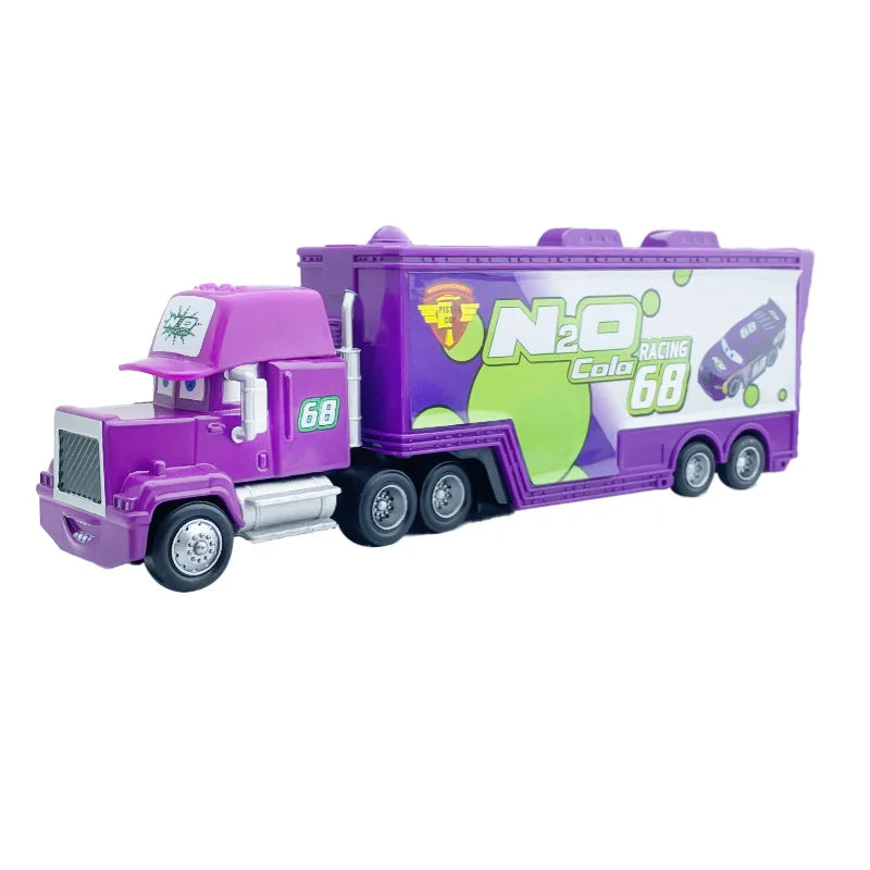 Disney Pixar mack Cars truck Racing 2 3 1 Toy Lightning McQueen Cruz Ramirez diecast Metal trailer Model lorry Children kid Gift