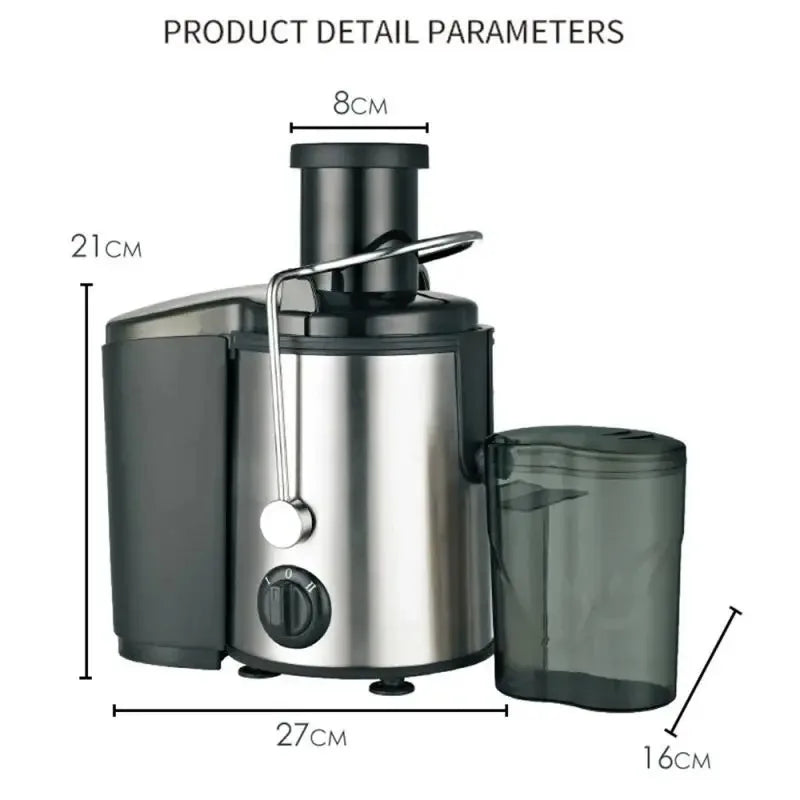 Strong Power Fruit Juicer 800W Centrifugal Juicer Easy To Clean Juice Extractor for Fruits Vegetables Portable Juicer Machine