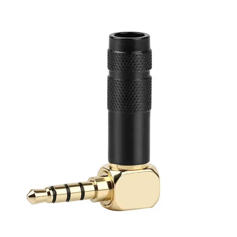 Jack 3.5mm 90 Degree For Soldering 1/8" 3 4 Pole Earphone Plug Audio Connector Right Angle Gold Plated 3.5 Consumer Electronics