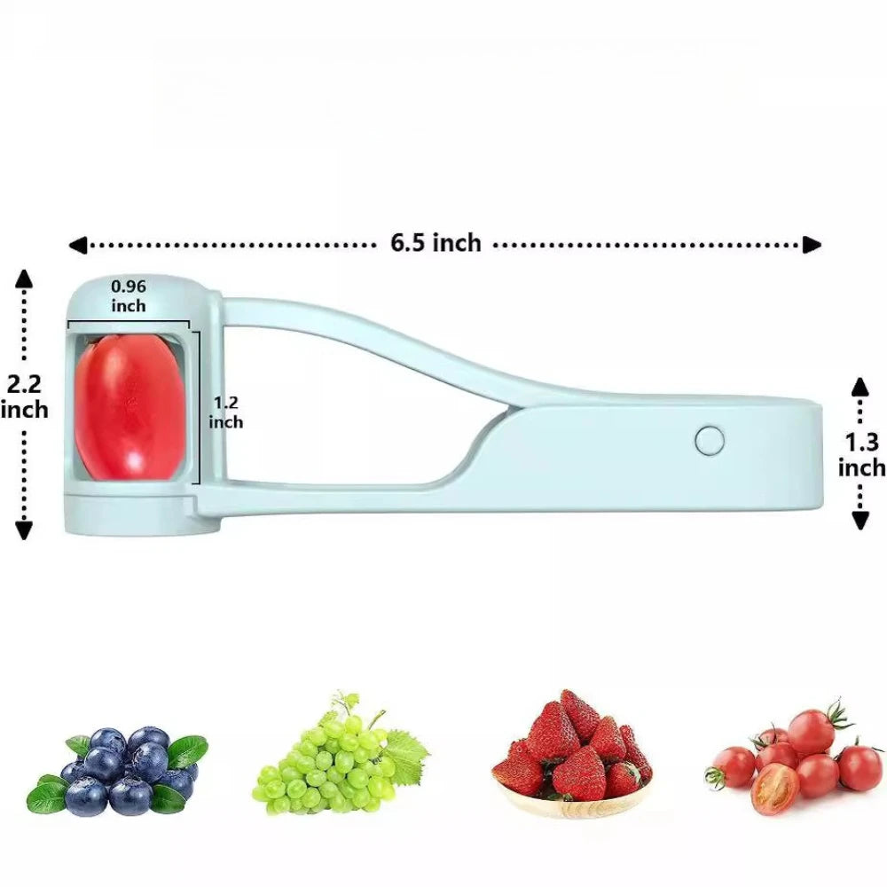 Cherry Tomato Grape Splitter Safe Fruit Slicer Practical Kitchen Gadget for Kids Daily Fruit Salad and Snack Use