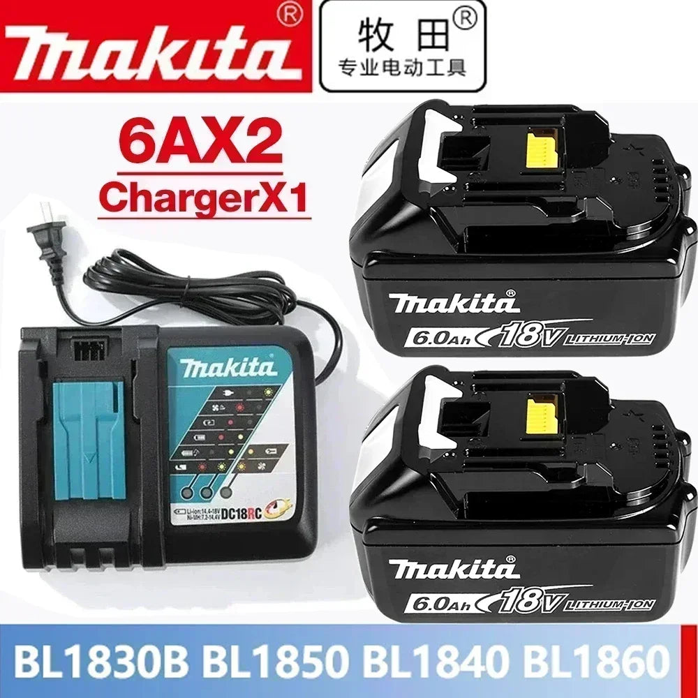 18V Makita Genuine Battery, LED Display Rechargeable Tool Battery for Makita LXT Series Power Tool Battery & Charger