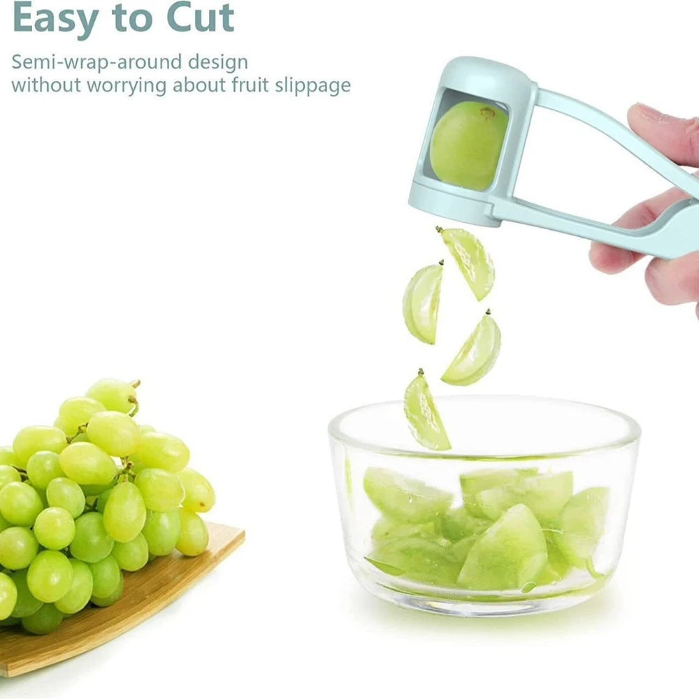 Cherry Tomato Grape Splitter Safe Fruit Slicer Practical Kitchen Gadget for Kids Daily Fruit Salad and Snack Use