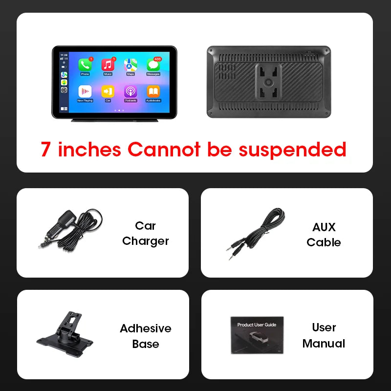 8.1 inch Wireless Carplay&Android Auto 2.5K Car DVR Multimedia 5G WIFI Dashcam Rearview Camera GPS Navigation Dashboard FM AUX