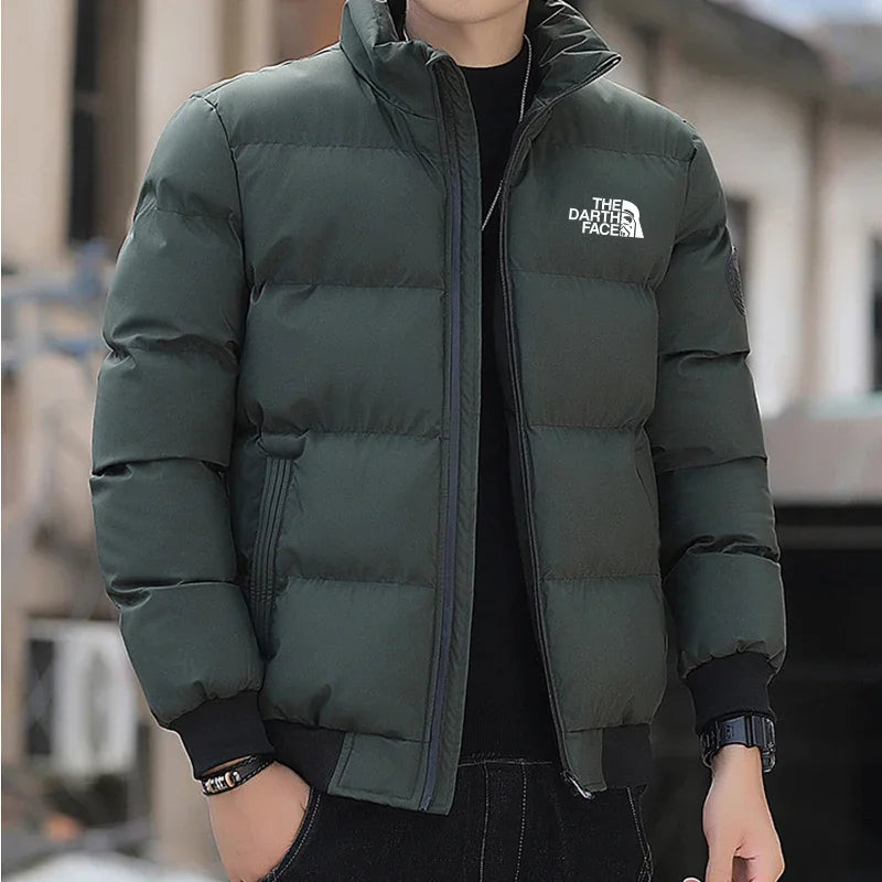 Mens Winter Jacket Cotton Coat Thick Warm Windproof Cold Weather Parka with Hood Outdoor Thermal Insulated Clothing for Snow