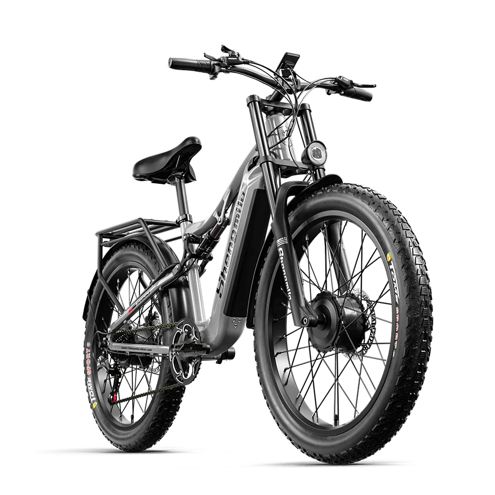 Shengmilo S600 Electric Bicycle Men's E-Mountain ebike with Two Motor, 48V840WH Battery,26" Fat Tire Adult Electric Bike