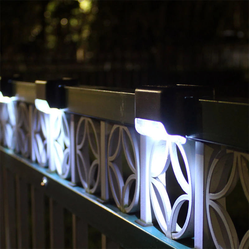 Outdoor Solar LED Step Lamp Waterproof Path Stair Garden Lights Balcony Decoration for Upstairs Downstairs Patio Fence Yard