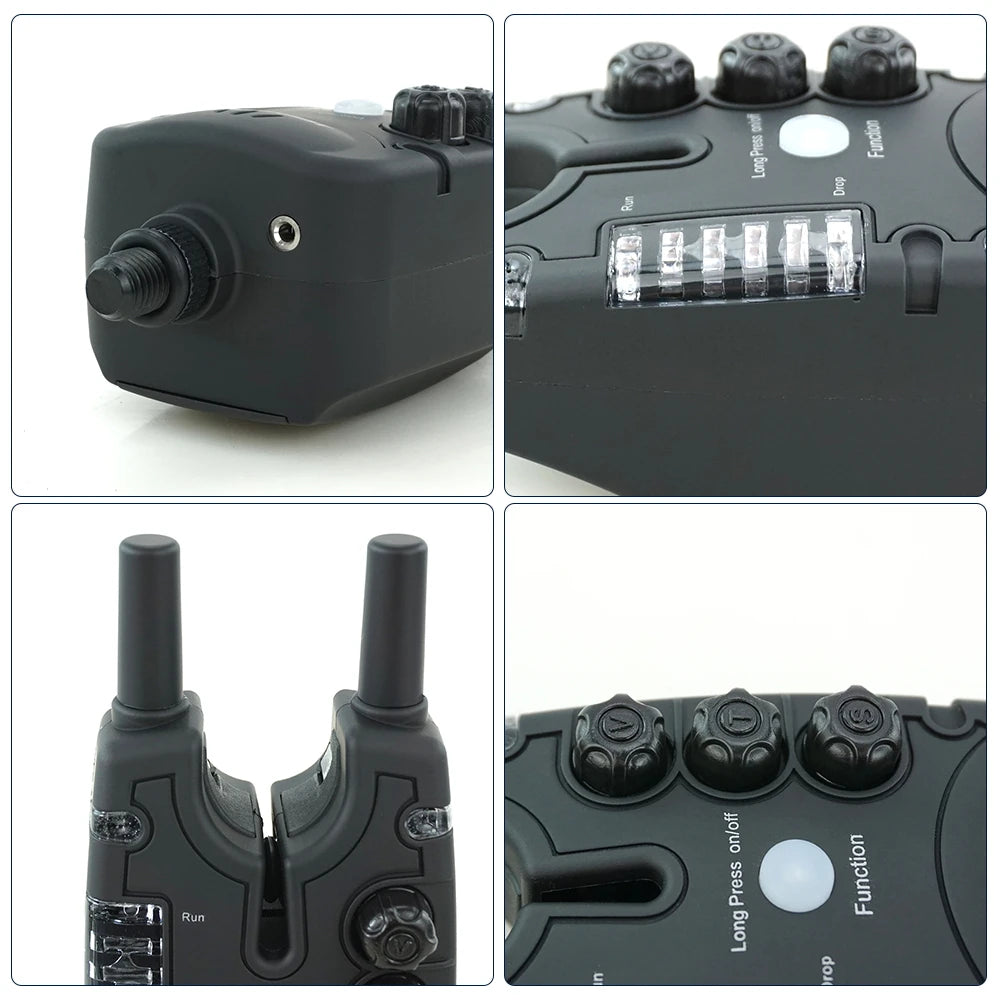 Hirisi Carp Fishing Bite Alarm with Adjustable Volume, Tone, Sensitivity & LED Indicator - Essential Fishing Accessory B150