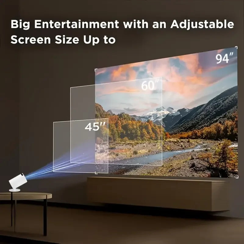 Full HD 1080P HY300 Portable Projector 270 Degree Rotation Technology Multi-device Compatibility USB HDMI Input Video Projective