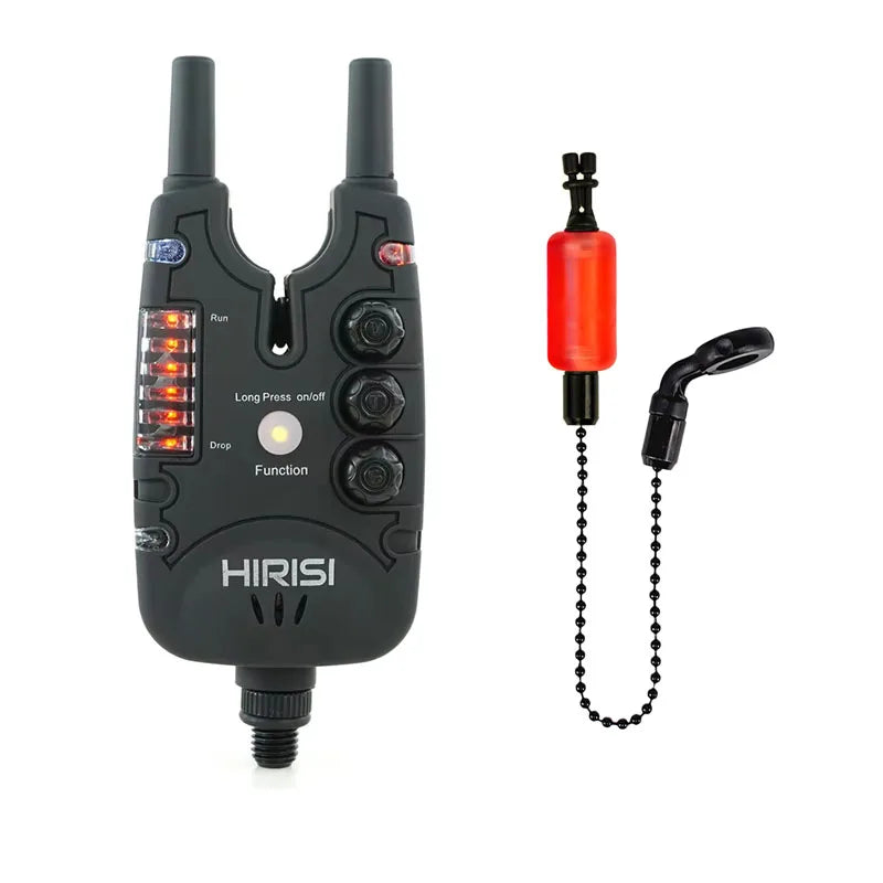 Hirisi Carp Fishing Bite Alarm with Adjustable Volume, Tone, Sensitivity & LED Indicator - Essential Fishing Accessory B150