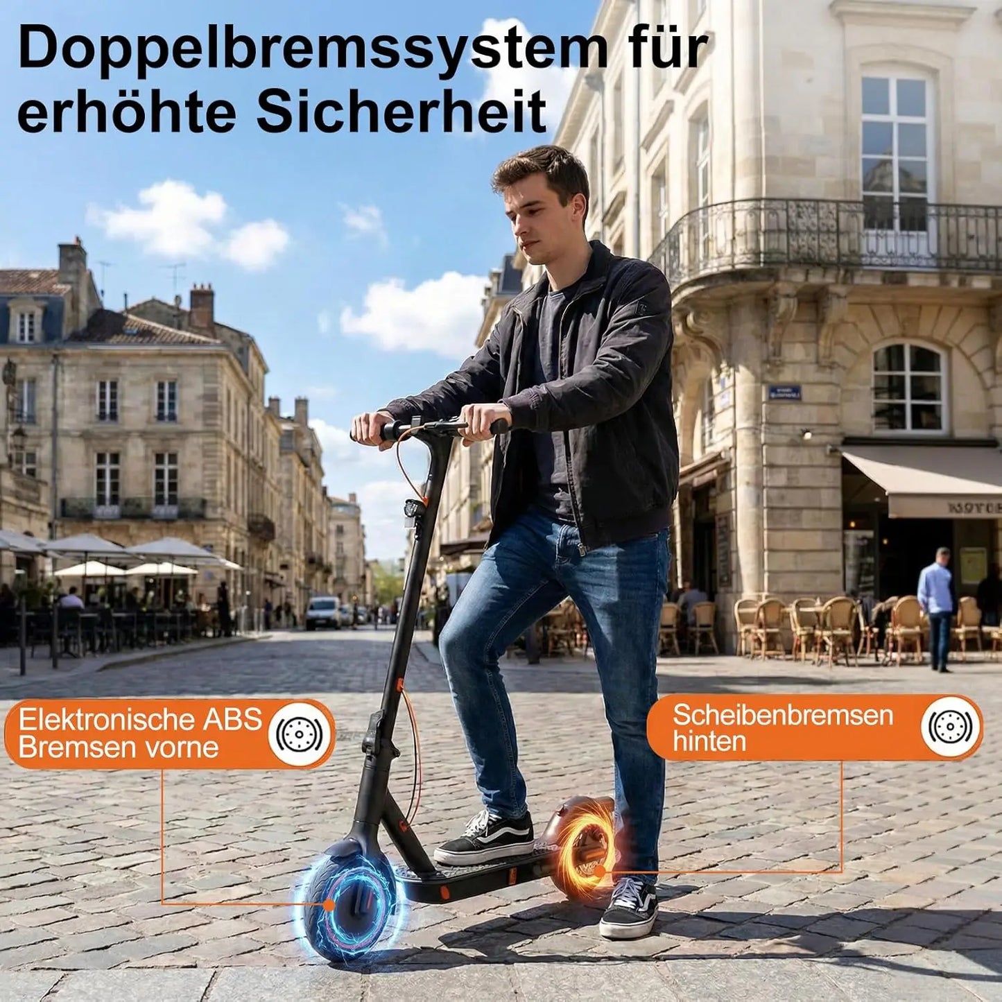 Todimart T3 ABE adult electric scooter, 36V 7.8AH, 350W (500W), 25-35KM, 8.5-inch tires, Elektroroller mi Abee