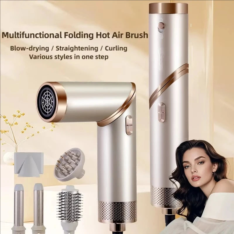 5 in 1 Hair Dryer Brush Brushless High Speed Hair Dryer with Diffuser Ionic Blow Dryer Hot Air Styling Comb Auto Hair Curler