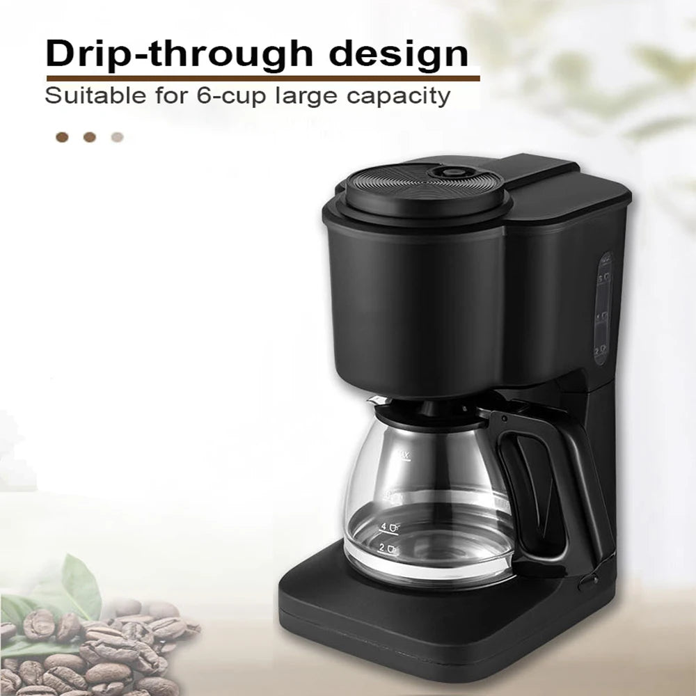 110V/220V Fully Automatic Drip Coffee Maker Multifunctional American Coffee Machine Tea Boiler Espresso Maker For Home Office