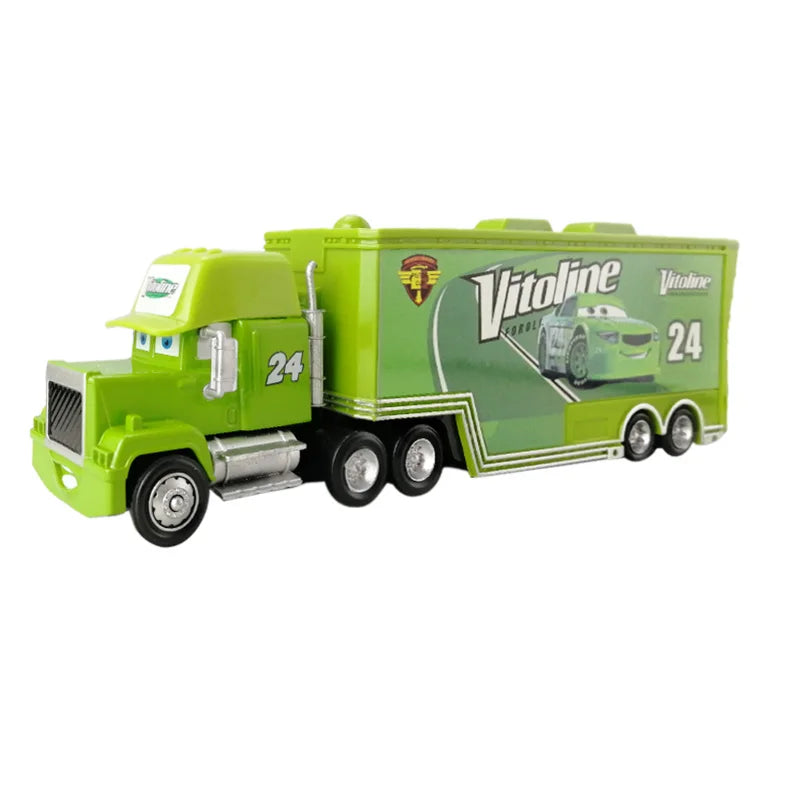 Disney Pixar mack Cars truck Racing 2 3 1 Toy Lightning McQueen Cruz Ramirez diecast Metal trailer Model lorry Children kid Gift