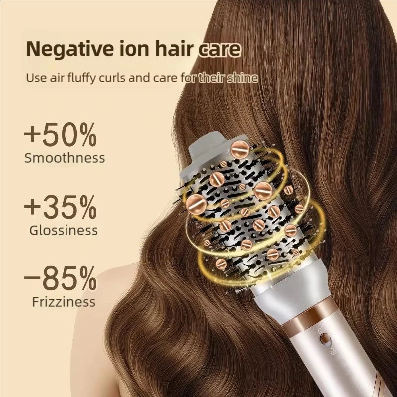 5 in 1 Hair Dryer Brush Brushless High Speed Hair Dryer with Diffuser Ionic Blow Dryer Hot Air Styling Comb Auto Hair Curler