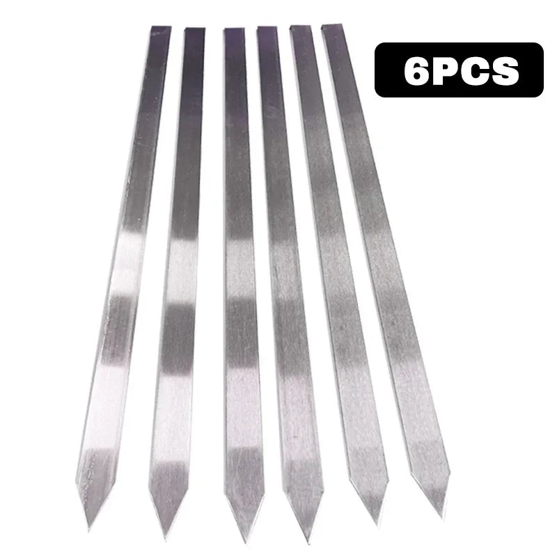 50cm Wide No-Wood Handle Flat Stainless Steel BBQ Skewers Shish Kebab Turkish Persian Grills Koubideh Iranian Brazilian European