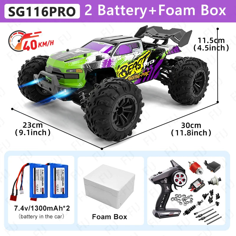 ZLL SG116 MAX RC Car 80KM/H High Speed Off-Road Drift Car Brushless 4WD Professional Racing Cars Remote Control Car for Adults