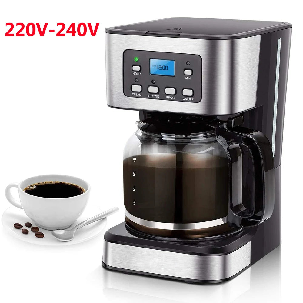 XEOLEO Automatic Coffee Machine Drip Cafe Maker 1.5L Glass Kettle American Espresso Coffee Maker Keep Warm Tea Pot Boiler