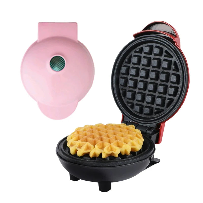 DMWD Electric Mini Waffle Maker Double-Sided Heating Home Breakfast Roaster Kitchen Small Dessert Cooking Machine 110V/220V