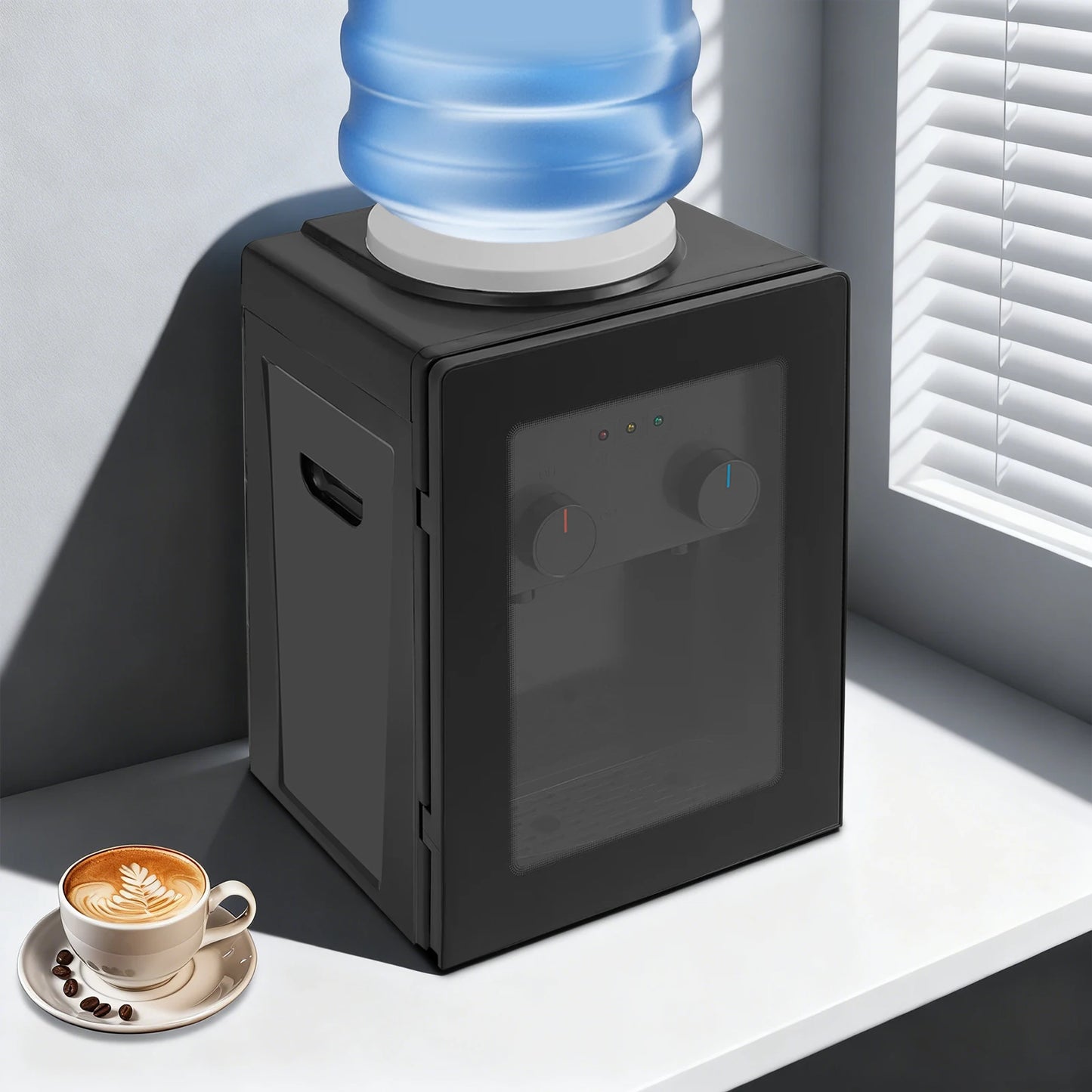 Desktop Water Dispenser Hot and Cold Water Dispenser 550W Stainless Steel Liner Fast Heating All-Season Use Simple Operation