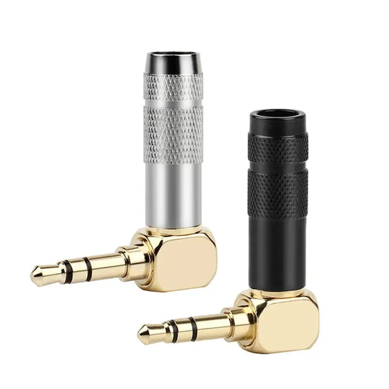 Jack 3.5mm 90 Degree For Soldering 1/8" 3 4 Pole Earphone Plug Audio Connector Right Angle Gold Plated 3.5 Consumer Electronics
