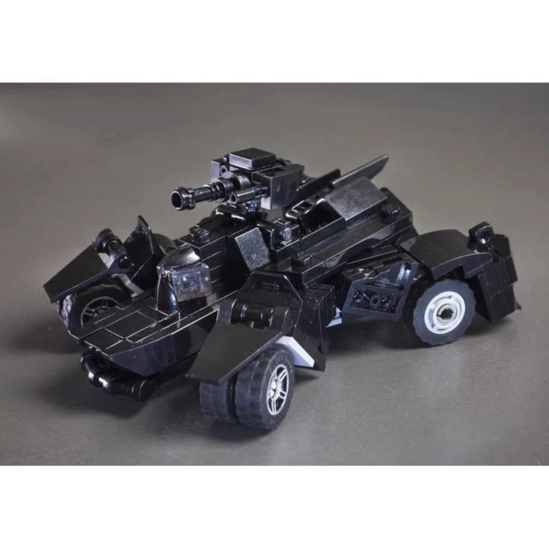 Bricklink Superhero Knight Technical Car Animated Series Batmobiles Tumbler Armored Vehicle Batpod Building Blocks Kid Toys Gift