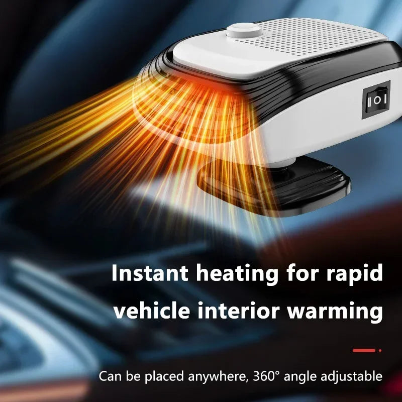12V/24V Car Heater Fan 360° Rotation Winter Fast Car Heater Large Blowing Area Adjustable Wind Speed Windshield Defogging 2026