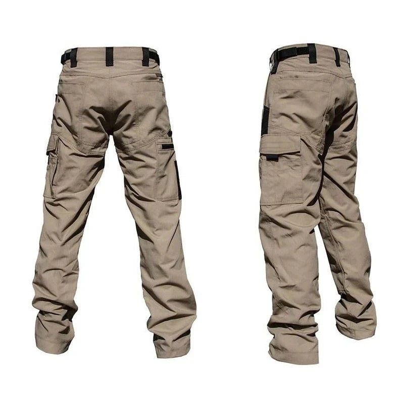 Black Camo Cargo Pants Outdoor Multi-pocket Ripstop Waterproof Trousers Male Autumn Wear-resistant Training Fishing Work Pant