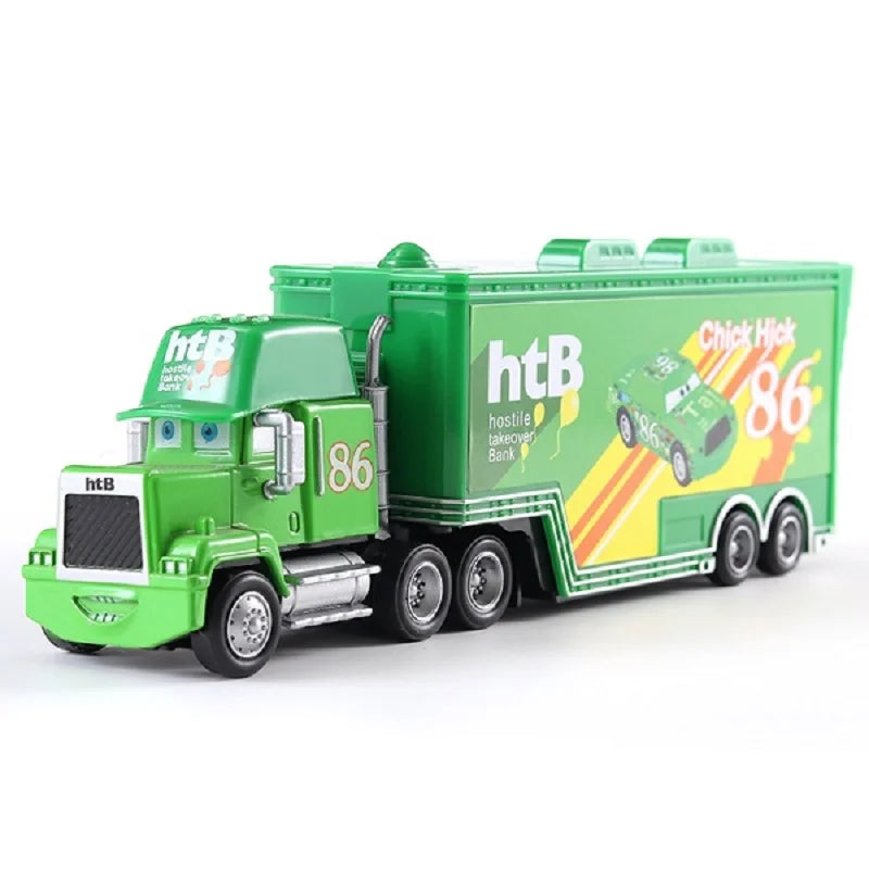 Disney Pixar mack Cars truck Racing 2 3 1 Toy Lightning McQueen Cruz Ramirez diecast Metal trailer Model lorry Children kid Gift