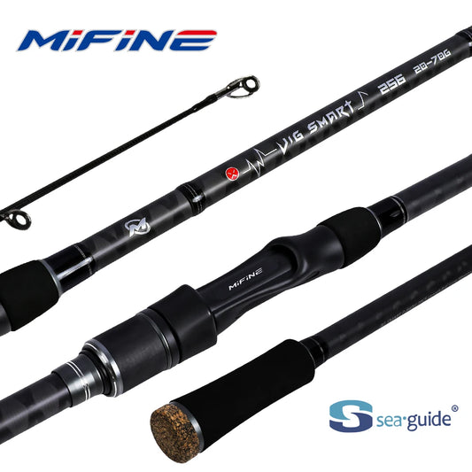 MIFINE JIG SMART SPIN Spinning Rod, Zander Fishing Rods, Lure Weight 4-18g/10-38g/20-70g, Saltwater Freshwater 2.44M/2.56M
