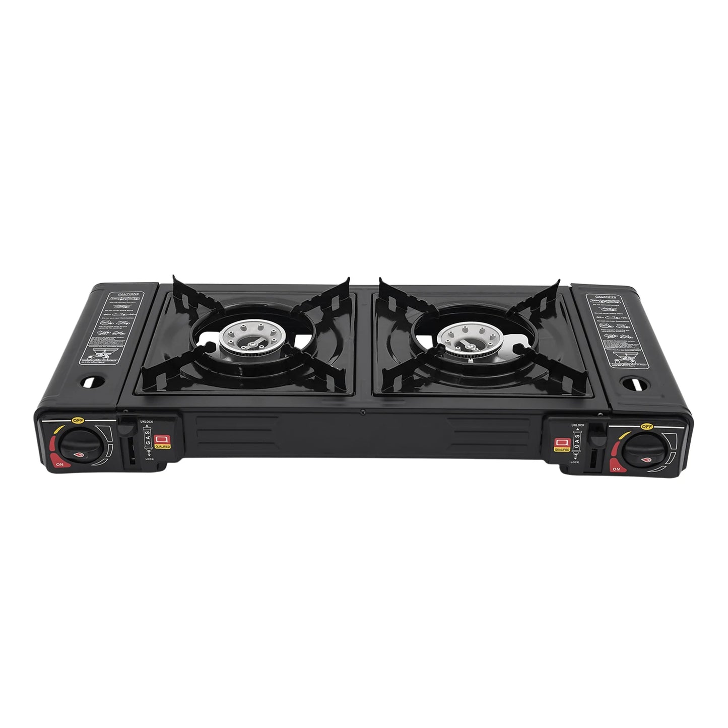 Portable Camping Stove 2500W Dual Burner Gas Stove with Baking Tray & Carry Case for Outdoor Camping Picnic RV Patio Cooking