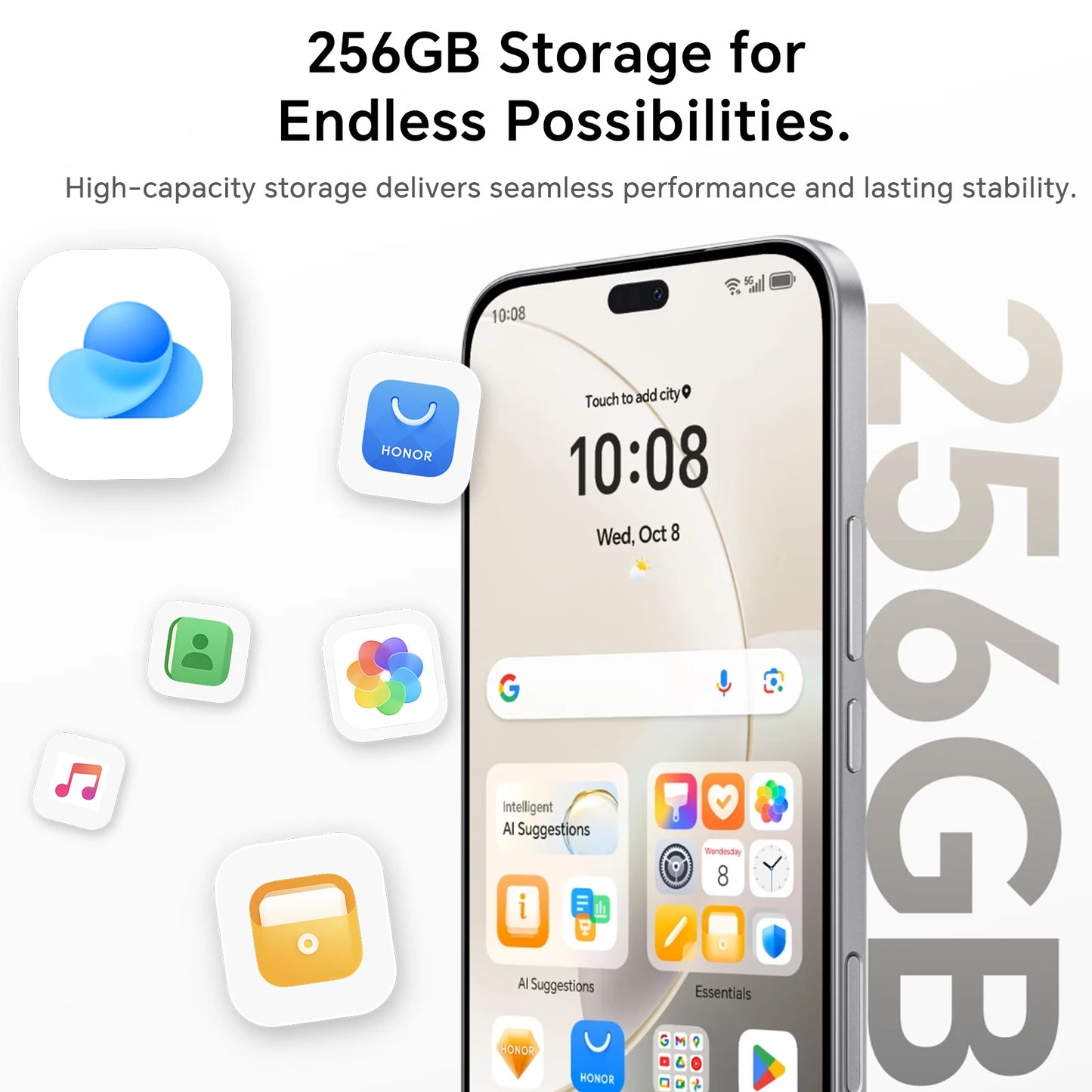 HONOR 400 Lite 5G, EU Version, 5G Smartphone, 108MP Main Camera,MTK Dimensity 7025-Ultra,5230 mAh Battery, 6.7 inches AMOLED