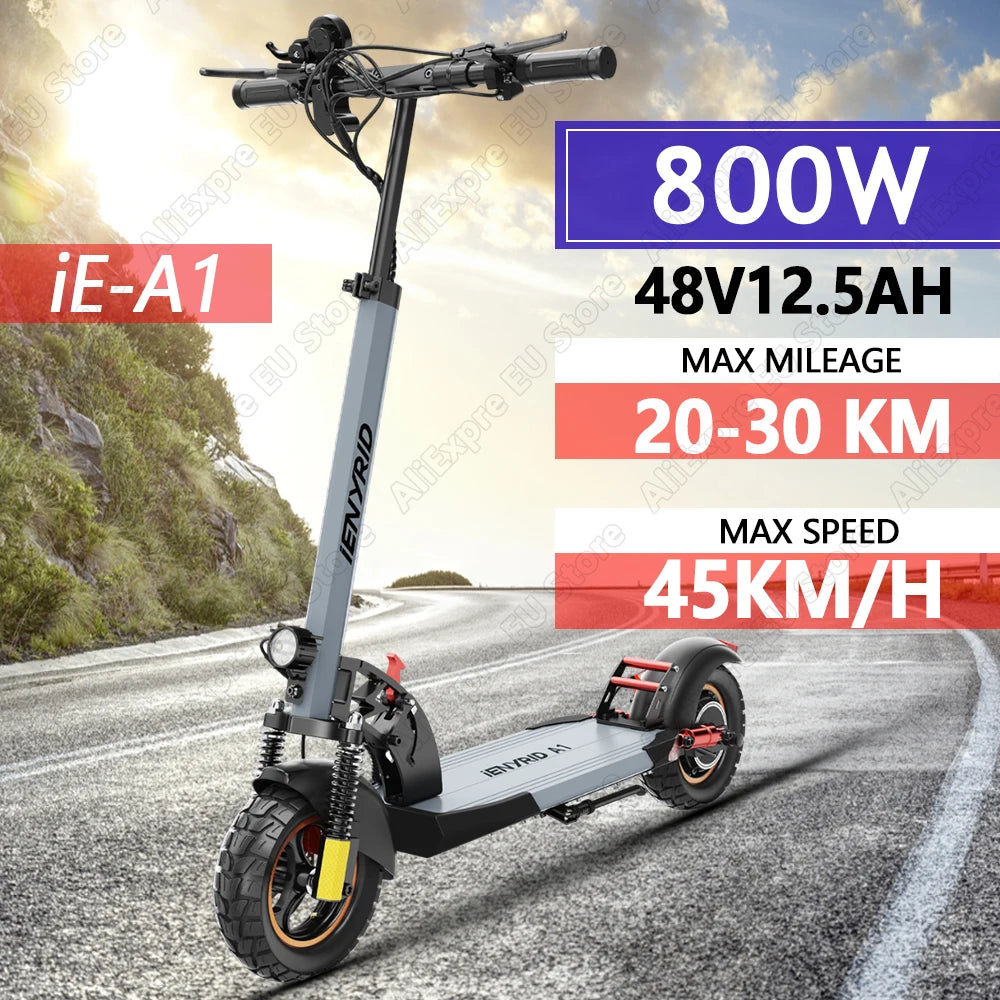 iENYRID A1 Electric Scooter,800W Powerful Motor Max Speed 45KM, Max Mileage 20-30KM New City Mobility E-Scooter 3-7 Days Deliver