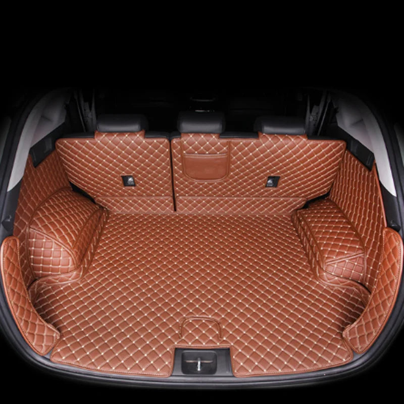 leather car trunk mat for hyundai tucson    2019 2020 suv cargo liner accessories interior boot