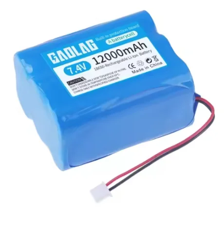 3.7v 7.4v 12v 18650 Li-ion battery 3000mAh 6000mAh 8000mah 9000mAh 12000mAh with PCB protection XH 2.54 2P Plug