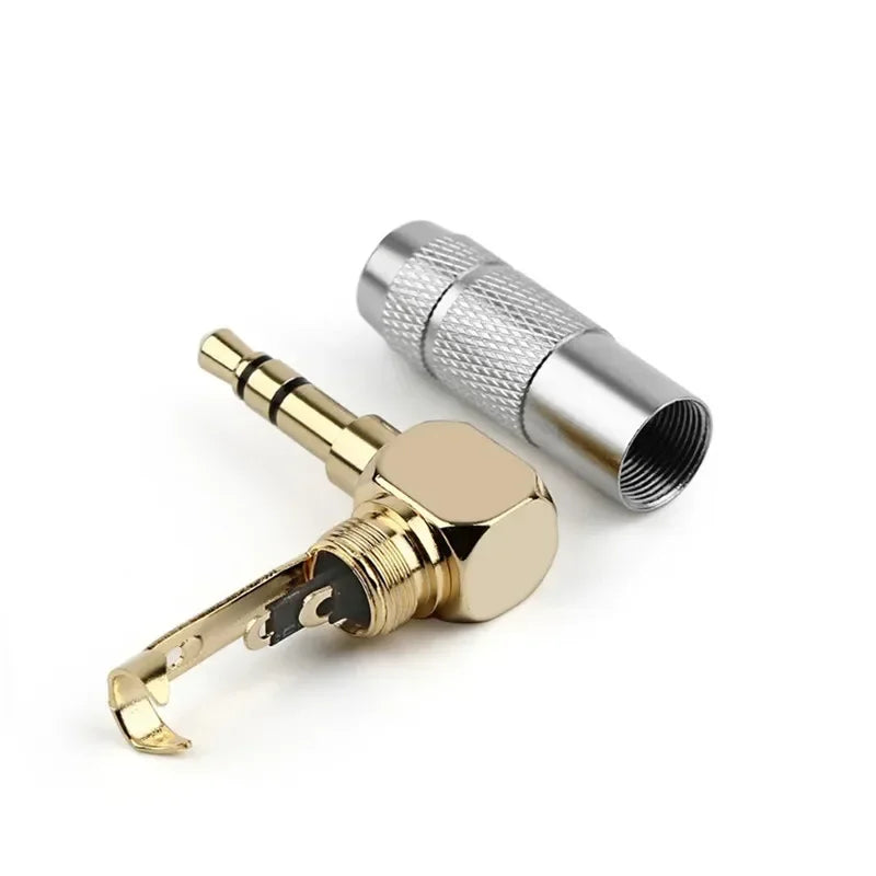 Jack 3.5mm 90 Degree For Soldering 1/8" 3 4 Pole Earphone Plug Audio Connector Right Angle Gold Plated 3.5 Consumer Electronics
