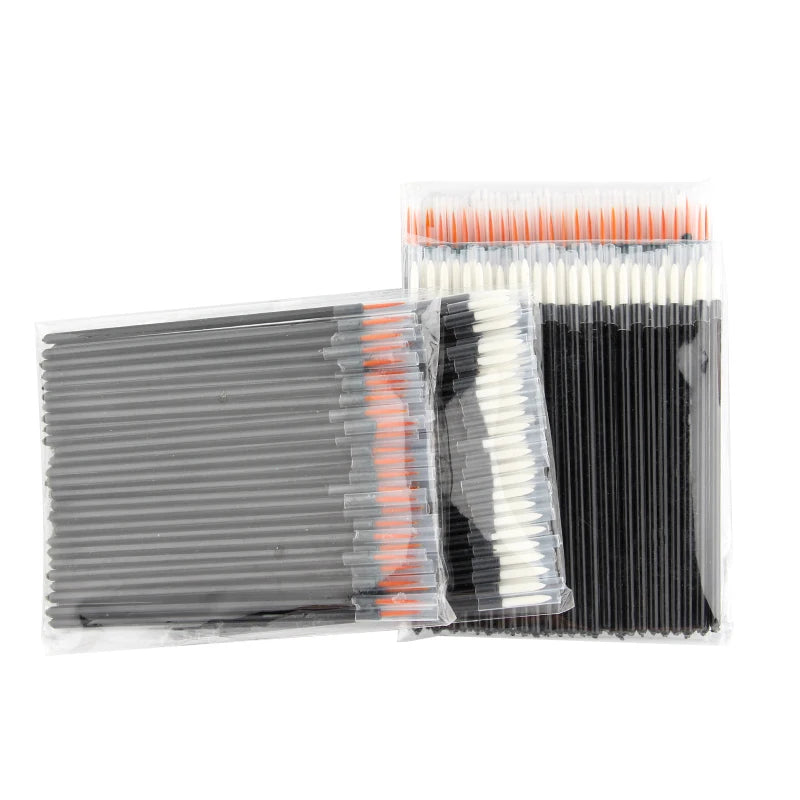 50/100pcs Makeups Eyeliner Brushes Fine Fiber Head Applicator Wand Extensions Cosmetic Brush With Cap Professional Makeup Tools