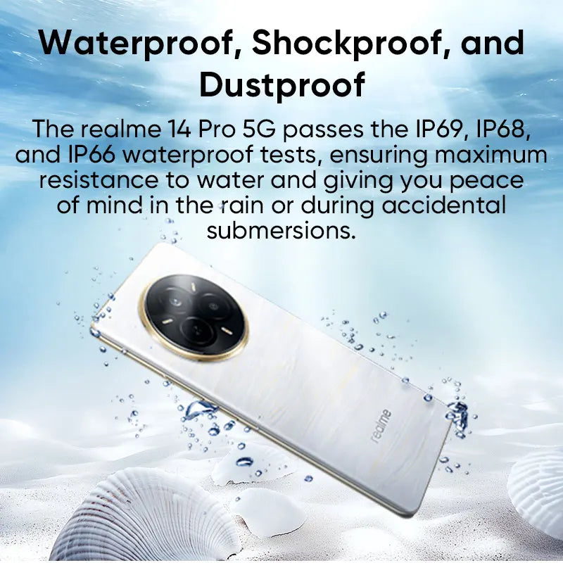 Global Version Realme 14 Pro 5g Smartphone 5g Dimensity 7300 Energy Processor Chipset Sony Imx882 Camera with Ois Screen