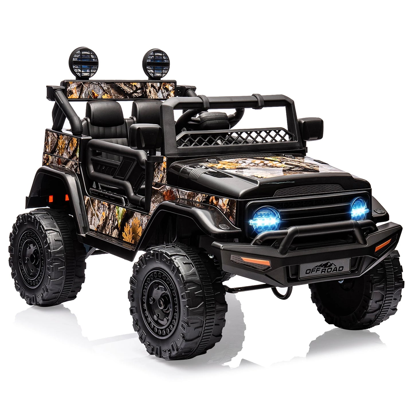 Electric Car for Kids with Remote Control 12V Ride On Car with Seat Belt, Music (MP3/USB/TF), LED Light, Children's for 3+ Years