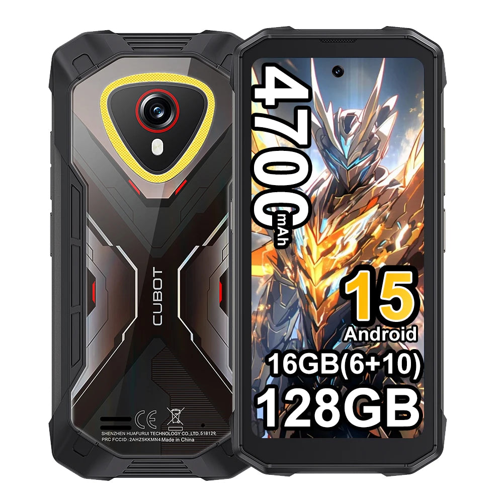 Cubot KingKong Mini 4 Android 15 Rugged Smartphone , 4.7-Inch Display, 90Hz, 4700mAh, 6GB+128GB,8GB+256GB NFC 48MP Camping Light