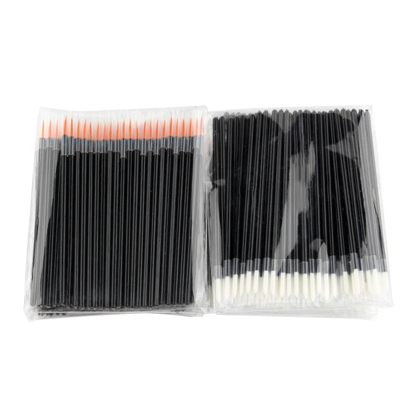 50/100pcs Makeups Eyeliner Brushes Fine Fiber Head Applicator Wand Extensions Cosmetic Brush With Cap Professional Makeup Tools