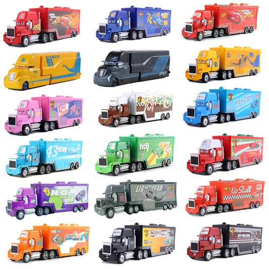 Disney Pixar mack Cars truck Racing 2 3 1 Toy Lightning McQueen Cruz Ramirez diecast Metal trailer Model lorry Children kid Gift