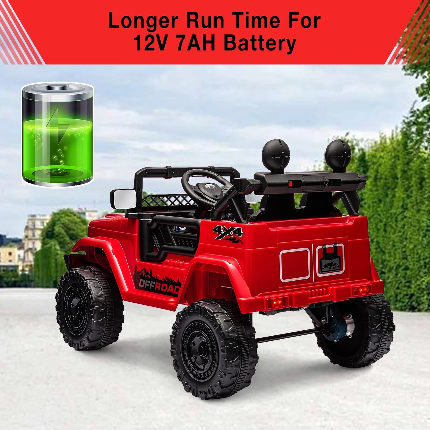 Electric Car for Kids with Remote Control 12V Ride On Car with Seat Belt, Music (MP3/USB/TF), LED Light, Children's for 3+ Years