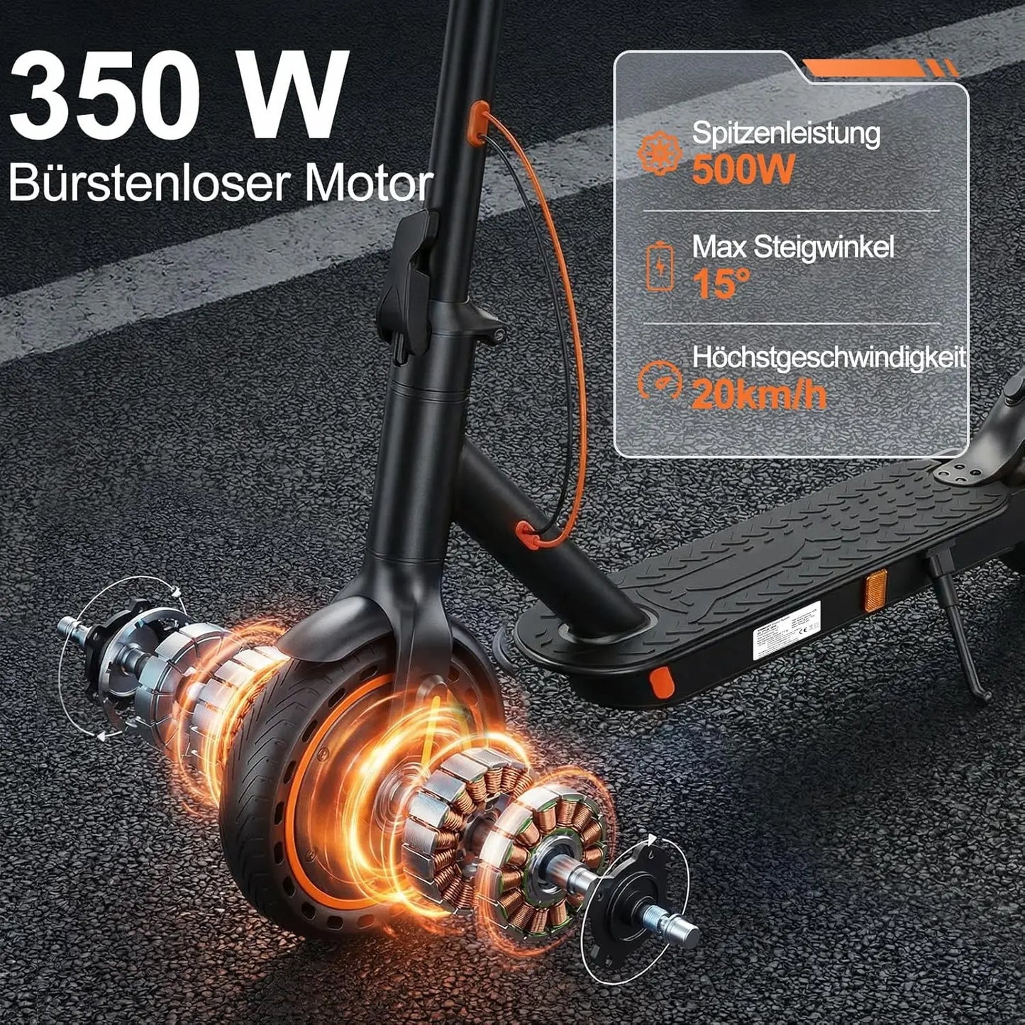 Todimart T3 ABE adult electric scooter, 36V 7.8AH, 350W (500W), 25-35KM, 8.5-inch tires, Elektroroller mi Abee