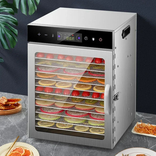 6/8/12/18 Layers Home Fruit Air Dryer Vegetable Snacks Meat Medicinal Materials Fruit Smart and Commercial Food Dehydrator