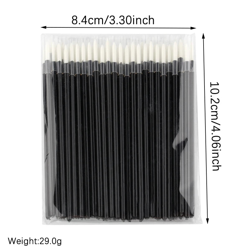 50/100pcs Makeups Eyeliner Brushes Fine Fiber Head Applicator Wand Extensions Cosmetic Brush With Cap Professional Makeup Tools