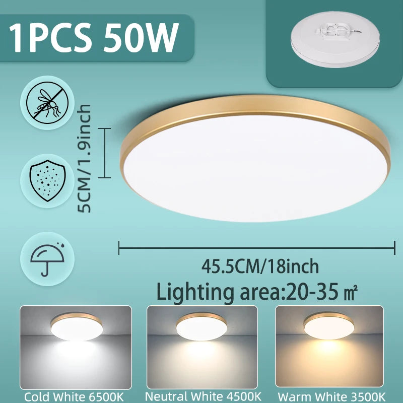 Led Ceiling Lights 220V Led Ceiling Lamp 18W 30W 40W 50W Lighting for Living Room Led Lights Fixture Modern Home Decoration