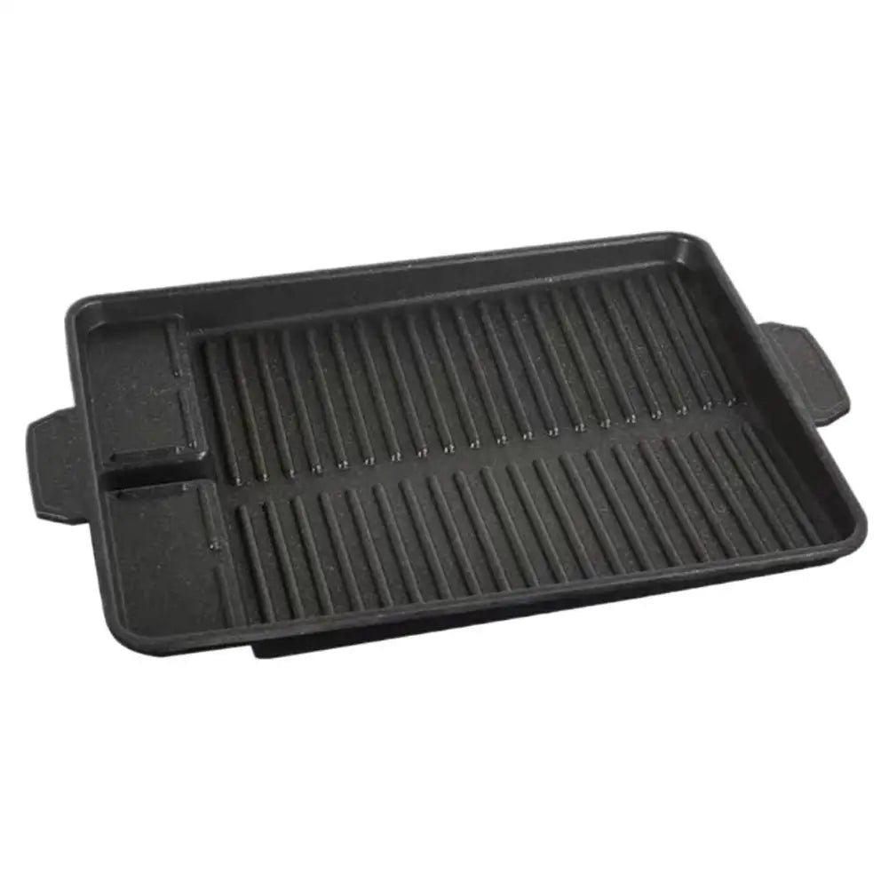 Korean Rectangle BBQ Grill Pan Portable Non-Stick Barbecue Pan Aluminum Titanium Coating Barbecue Pan For Home Party Outdoor